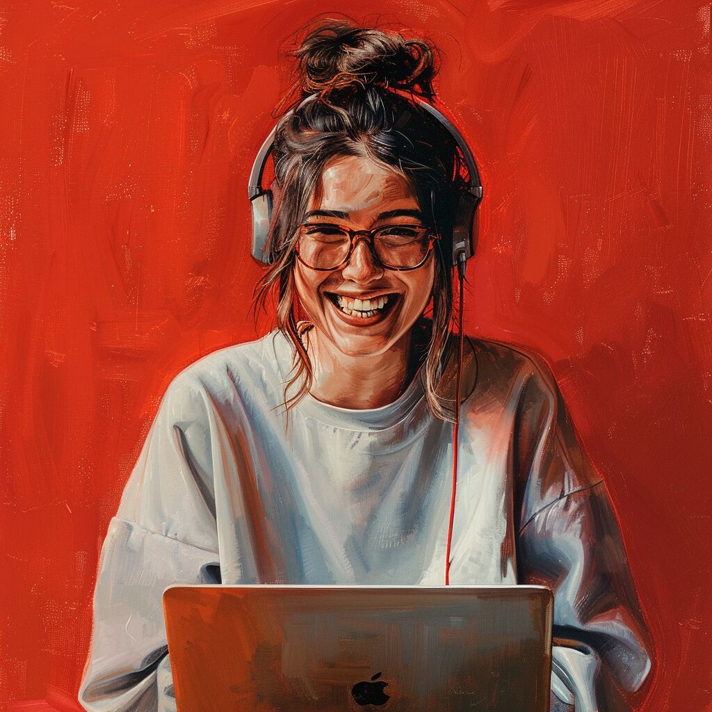 portrait-etudiante-fond-rouge